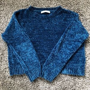 little blue sweater